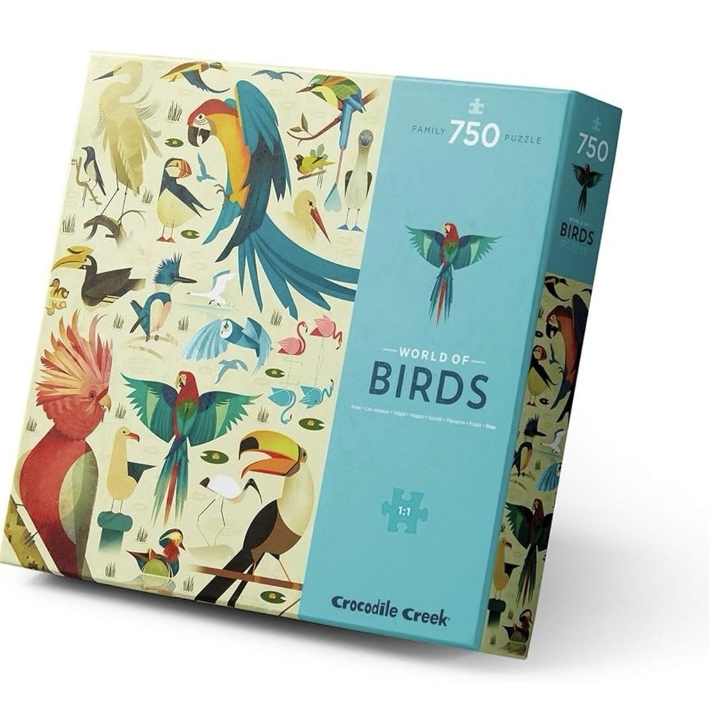 CROCODILE CREEK  World of Birds 750 Piece Jigsaw Puzzle w/ Poster NEW
